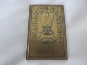 1954 Brabant Grensrit European Car Rally Dash Plaque Badge Emblem 1st Prize - Picture 1 of 5