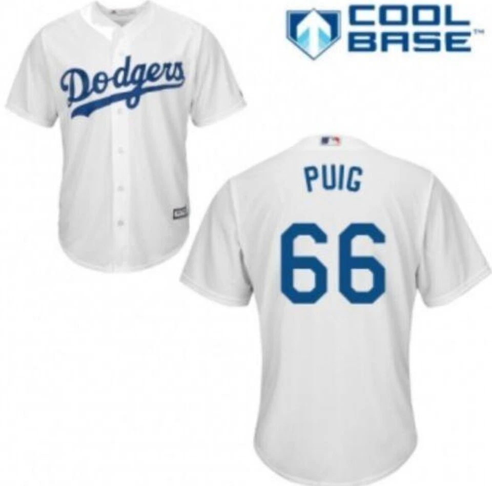 Yasiel Puig Los Angeles Dodgers Majestic Cool Base Jersey - Imagem 1 de 1