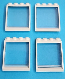 LEGO Lot of 4 Window 4 x 4 x 3 Roof w/ Trans-Clear Glass (4447/4448) 4447c01 (A) - Picture 1 of 4
