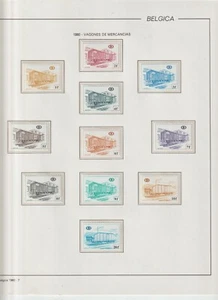 Belgica Trenes Ferrocarriles Serie Paquetes postales año 1980 (GN-854) - Foto 1 di 2