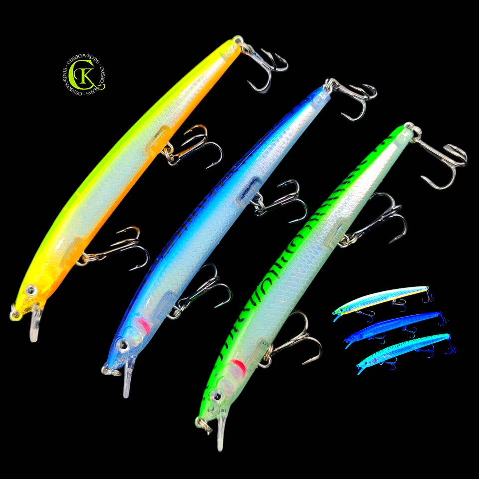 3x 13cm Twitchbait UV Wobbler Zander Bait Crankbait Kunstköder Night Zander Pike - Bild 1 von 1