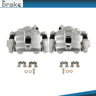 2Pcs Front Disc Brake Calipers w/Bracket For 1989-92 Chevrolet Tracker L4 1.6L - Image 1 of 4