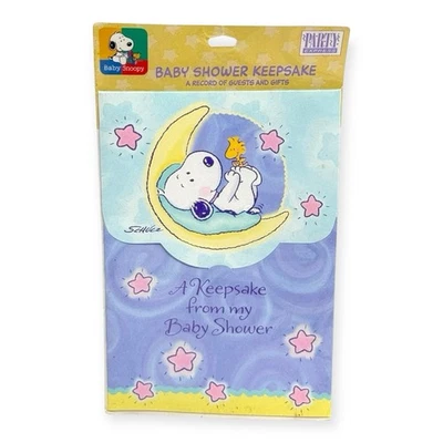 NOS Baby Snoopy Baby Shower Keepsake Guest & Gift Record Hallmark Party Express - Image 1 of 3
