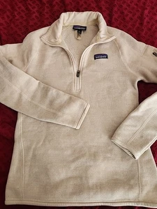 Patagonia Women’s Sweater 1/4 Zip Fleece Pullover Cream Size XS Women's - Picture 1 of 10