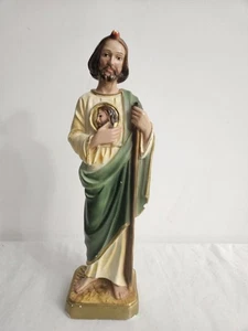Vintage St. Judas Statue von Columba Statuary Chalic Co. 8,5" Höhe x 3" Breite bunt - Bild 1 von 10