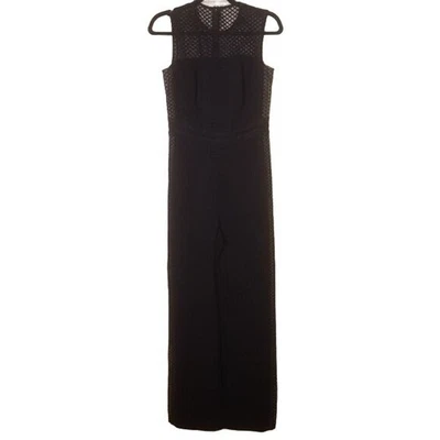 Mono Bardot Negro Detalle Cordones Talla 4 Sin Mangas Pierna Recta Cachicho Glamour Foto 1 de 4