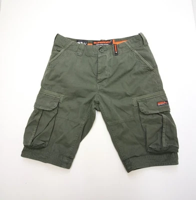 Superdry Core Lite 工装短裤男式 31 绿色 12 英寸内缝 — 第 1/4 张图片