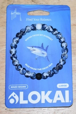 LOKAI: Pulsera grande MAKO SHARK agua del Monte Everest y barro del Mar Muerto Foto 1 de 2