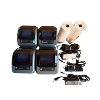 LOT OF 4 Zebra GK420D Thermal Label Printer USB TESTED (NO USB CABLE) 4x6 Rolls - Image 1 of 4