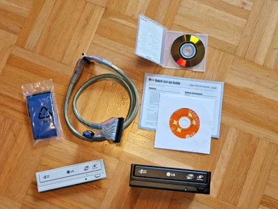 LG GSA-H55L SUPER MULTI DVD BRENNER IDE PATA Lightscribe beige + schwarze Blende - Bild 1 von 4