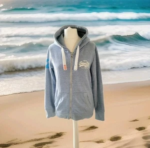 SUPERDRY Hoodie Jacke L Hellblau Sweatshirtjacke Kapuzensweatshirt NP 90 € - Bild 1 von 11