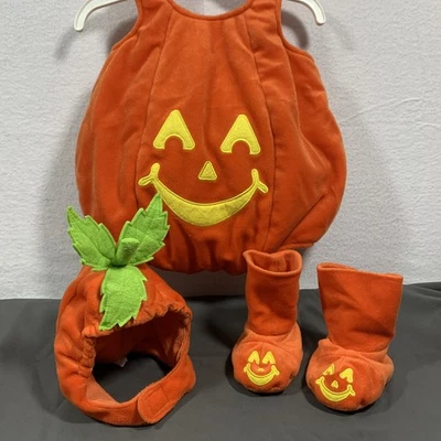Lugar para Niños, Disfraz de Calabaza, Bebé Talla 0-6Mo., Body, Sombrero, Botines Foto 1 de 4