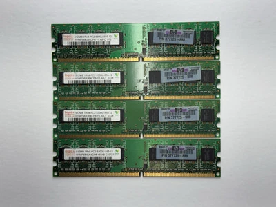 Hynix HYMP564U64CP8-Y5 02-32191D05AB 512MB DDR2-667 (PC2-5300) 2GB Lot of 4 - Image 1 of 2