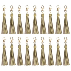 18 Pezzi Nappe Portachiavi in Pelle PU, 5,9" Nappe Portachiavi, (Oro Chiaro) - Foto 1 di 6