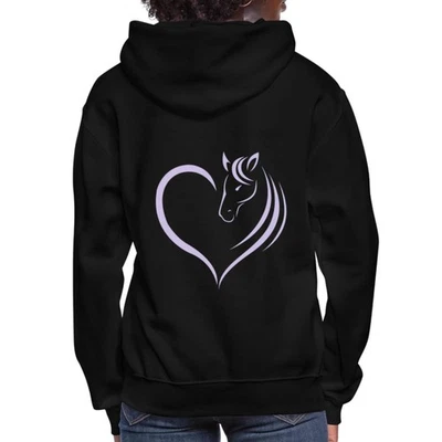 Sudadera con capucha para mujer Horse Heart Horse Love Foto 1 de 4