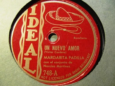 Mexican Narciso Martinez MARGARITA PADILLA ESPERO Un Nuevo Amor IDEAL 748 Latin  - Image 1 of 2