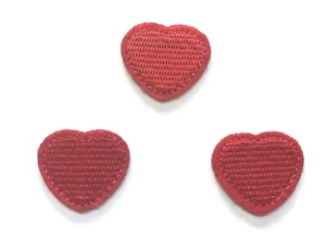 Set of 3 Mini red Hearts Applique iron/ sew on Patch Love Badge 1.4 x 1.2 inches - Picture 1 of 1
