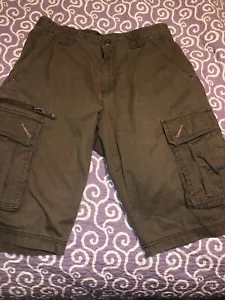 Columbia Military Green Brown Cotton Cargo Shorts7 Pocket Hiking Fishing Sz 30 - Picture 1 of 10