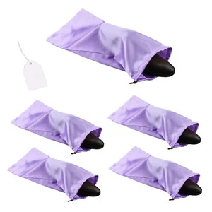 4 Pack Shoe Bags for Travel Satin Fabric Shoe Bag with Drawstring for Men Wom... - Picture 1 of 7