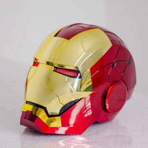 Iron Man Gold MK5 Helmet Voice-Activated Open&Close Electronic Wearable Mask New - Picture 1 of 12