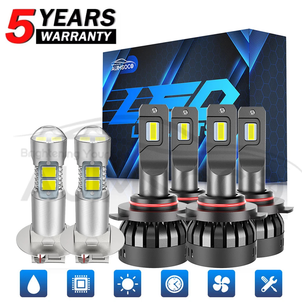 Kit de 6 faros LED haz alto/bajo + bombilla antiniebla para Isuzu Axiom 2002 2003 2004 Foto 1 de 4