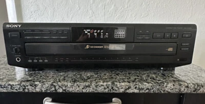 SONY CDP C450Z 5 Disc Carousel CD Changer Player Tested No Remote - Tested Works - Image 1 of 4