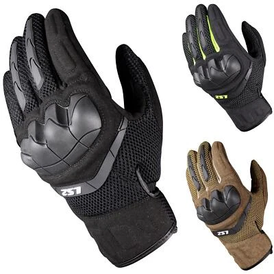 LS2 Kubra Short Summer Motorcycle Gloves Adventure Touring Black Brown Grey - Image 1 of 4