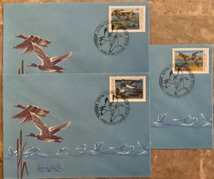 USSR 1990 Scott #5906-5908 Ducks Conservation Russia Soviet CCCP 3 FDC - Picture 1 of 1