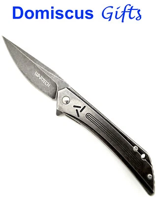 8" ¡NUEVO! CUCHILLO DE BOLSILLO DEPORTIVO WARTECH gris LAVADO A LA PIEDRA punta de lanza cuchillos plegables Foto 1 de 4