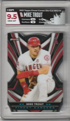 Mike Trout 2021 Topps Finest Finest Careers Die-Cut LA Angels FCI-9 - Image 1 of 2