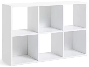 Home Squares 6 Cube Storage Unit White | Modular Organizer Shelf Living Bedroom - Picture 1 of 6