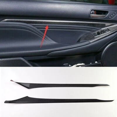 Tira de moldura de panel de puerta interior de auto de fibra de carbono para Lexus RC200t RC300 RC350 RC F  Foto 1 de 4