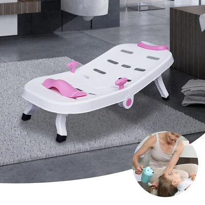 Silla de champú para niños Asiento de baño para lavado de cabello para niños Cabezal Enjuagador de cabello Silla de salón Foto 1 de 4