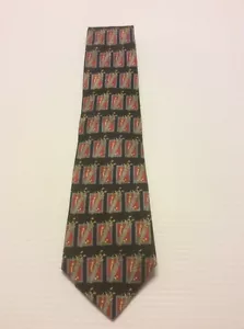 Golf Tie Museum Artifacts Men's Career Business Casual Work Dress 100% Silk Tie - Picture 1 of 4