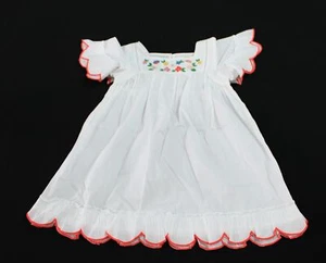 Boden Girl's Lightweight Vacation Floral Embroidered Dress LC7 White Size 5-6Y - Picture 1 of 4