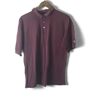NIKE TIGER WOODS Mens Red & Black Polo Short Sleeve Shirt Size L Golf Breathable - Picture 1 of 7