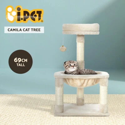 i.Pet Cat Tree Scratching Post Tower Scratcher 69cm Wood Condo Toys House Bed - image 1 of 4