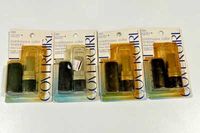 4 PCS OF COVERGIRL CONTINOUS COLOR SHEERS LIPSTICK 005 PURE GLOSS *SEE DESCRIPT* - Image 1 of 2
