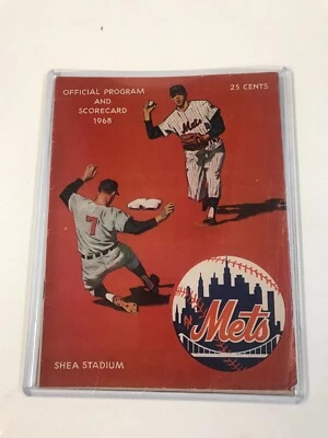 1968 OFFICAL PROGRAM & SCORECARD NY METS - Image 1 of 2