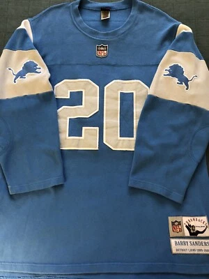 Camiseta deportiva vintage Barry Sanders Lions Throwback Gridiron clásica Reebok para hombre 3XL Foto 1 de 4