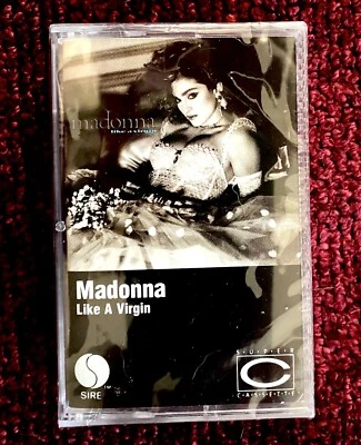 MADONNA SEALED CANADA TAPE LIKE A VIRGIN CASSETTE  BIG C & FULL FLAP BACK INSERT - Image 1 of 4