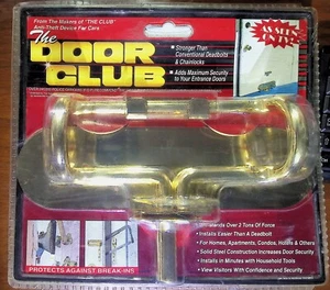 The Door Club Home Security Deadbolt Inward Opening Doors 3 1/2# Solid Steel #20 - Picture 1 of 5