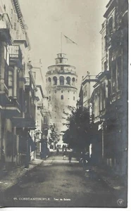 1913 TURKEY CONSTANTINOPLE GALATA TOWER TURKISH EMPIRE - Picture 1 of 2