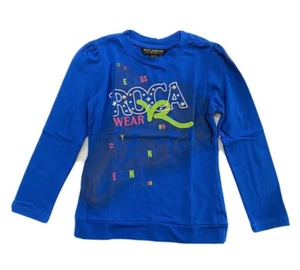 ROCAWEAR GIRLS TOP - TWISTER SZ 6 LARGE BLUE - TEE SHIRT LONG SLEEVE - Picture 1 of 1