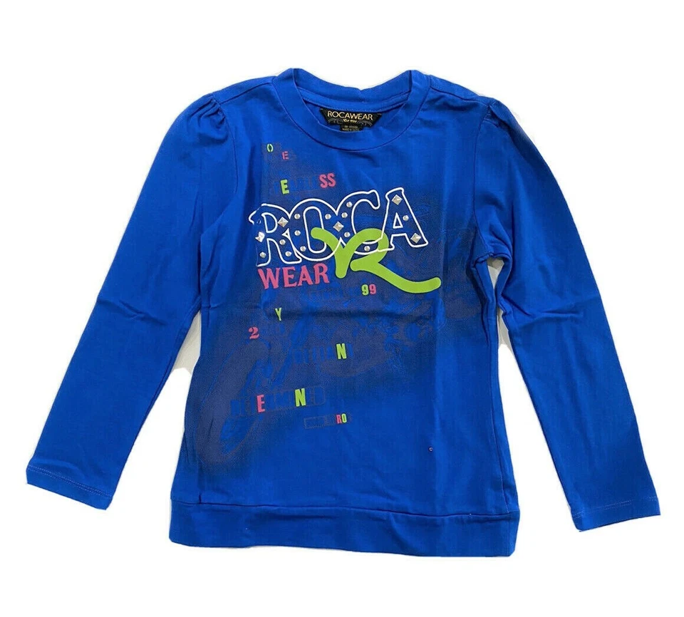 ROCAWEAR NIÑAS TOP - TWISTER TALLA 6 GRANDE AZUL - CAMISETA MANGA LARGA Foto 1 de 1