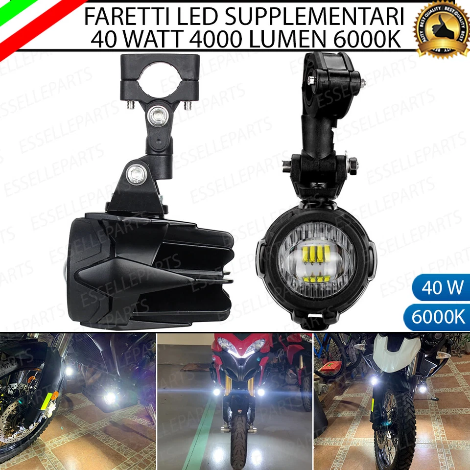 Coppia Faretti Supplementari LED Moto 40w Fari Honda X ADV CB 500 GMB Parts