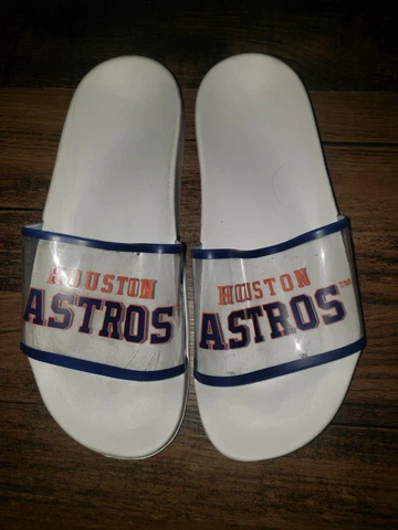 Mens Houston Astros Slides slip on shoes Size 7-8 Cover
