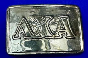Lambda Chi Alpha (ΛΧΑ) Fraternity custom Greek Letters Brass Belt Buckle - Picture 1 of 13