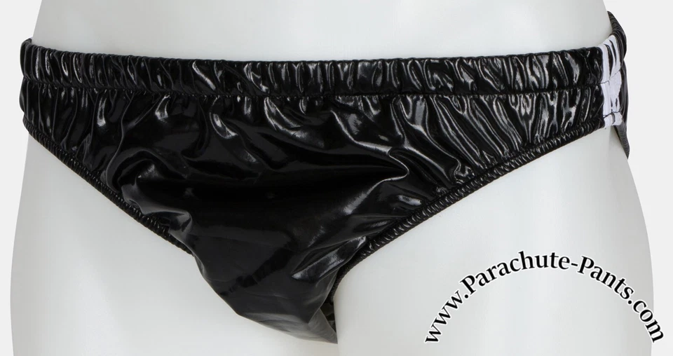 Pantalones Cortos Bruno Brillante PVC Vinilo Cuero PU Plástico 3 Rayas NUEVO Foto 1 de 1