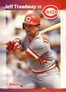 1989 Donruss #351a Jeff Treadway - Picture 1 of 2